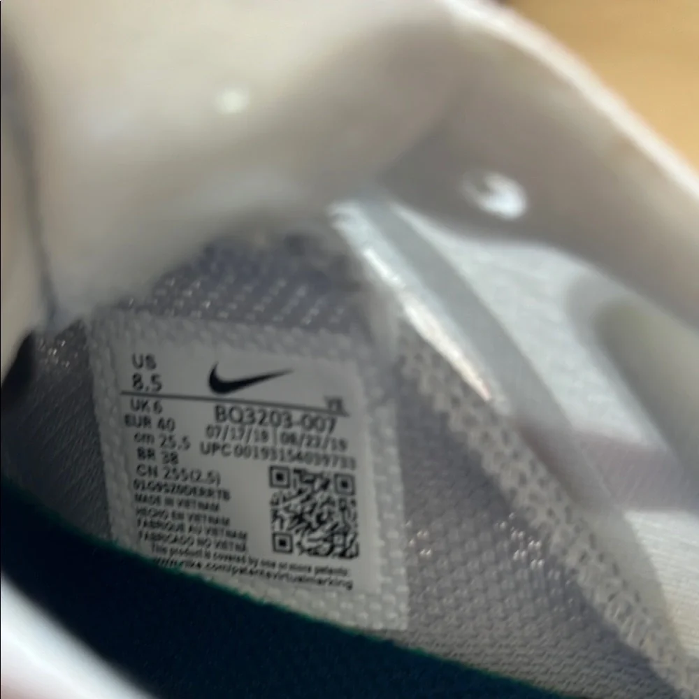 Nike White and Navy Zoom Gravity Athletic Sneakers - Picture 8 of 8